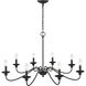 Delvona 8 Light 37.5 inch Matte Black Chandelier Ceiling Light